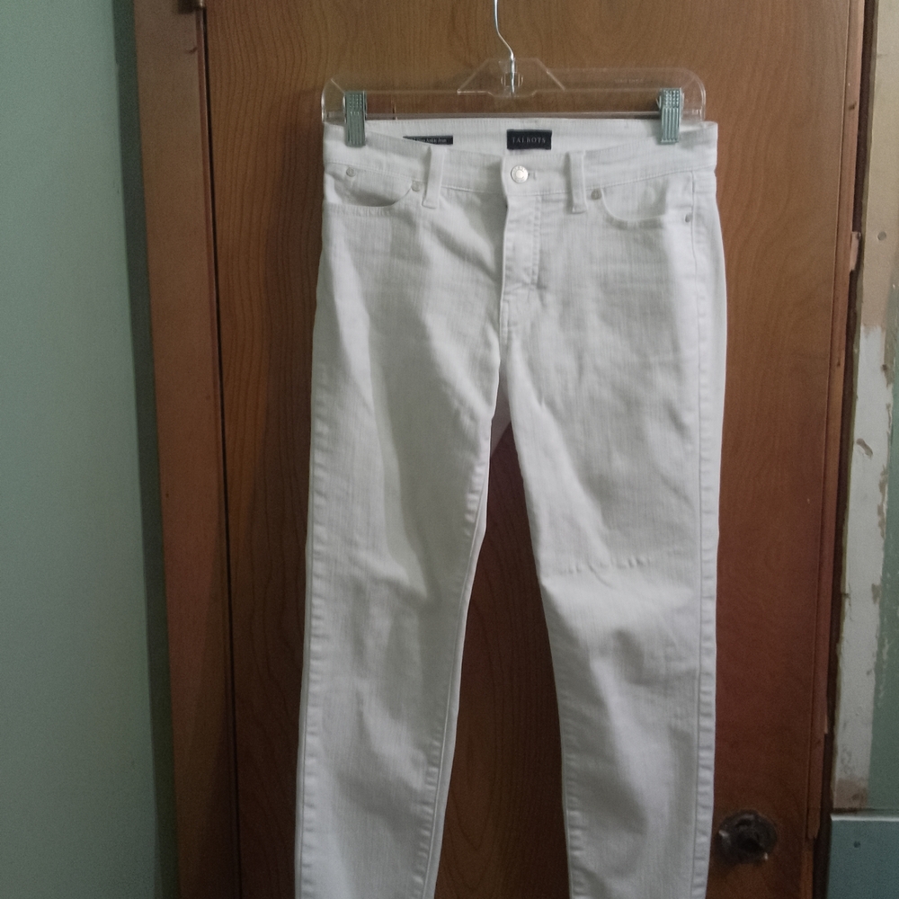 Woman's Talbot's Crisp White Skinny Jeans Size 2P /24" Inseam